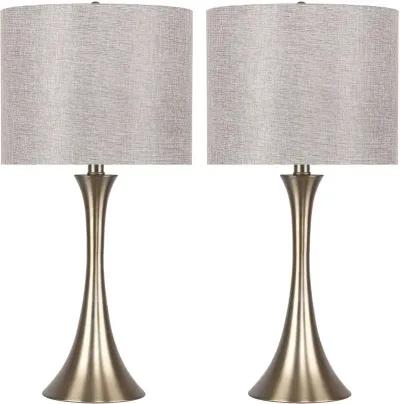 Lenuxe Gold Table Lamps with Gold Shades, Set of 2