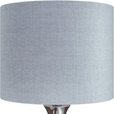 Lenuxe Polished Nickel Table Lamps with Sparkly Gray Shades, Set of 2