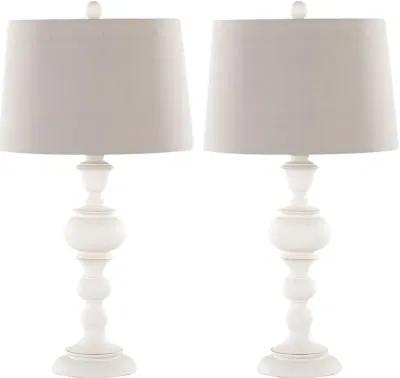 Morocco Distressed Light Gray Table Lamps, Set of 2