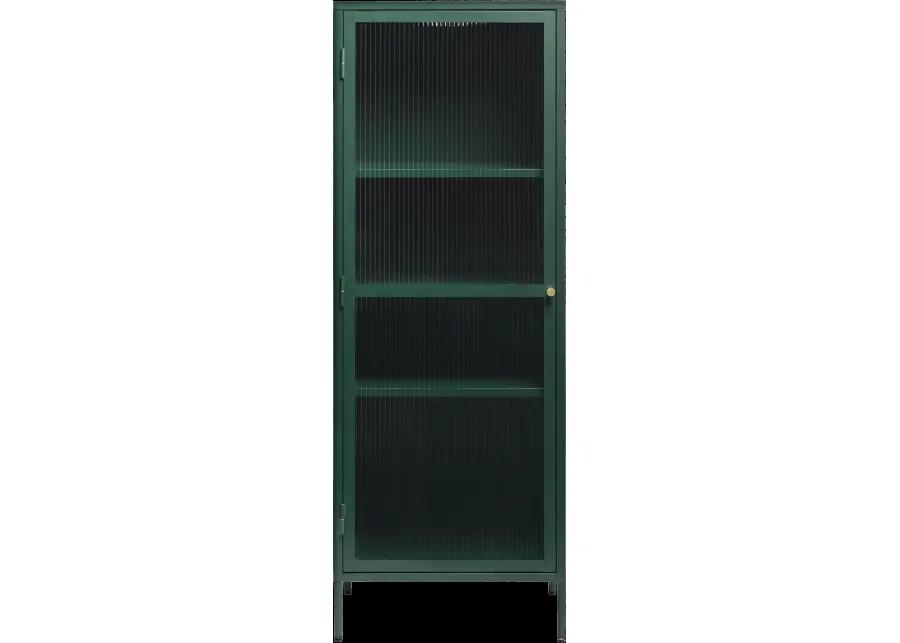 Bronco Green Metal & Glass 63" Tall Display Cabinet