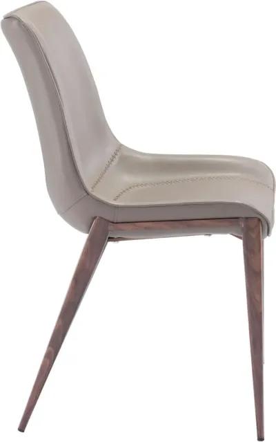 Magnus Gray and Walnut Dining Chair, Set of 2