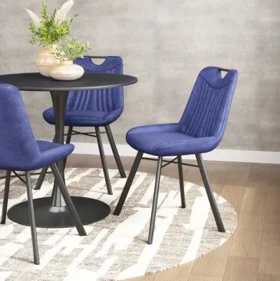 Tyler Blue Velvet Dining Chair, Set of 2