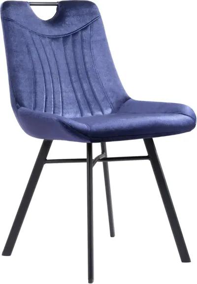 Tyler Blue Velvet Dining Chair, Set of 2