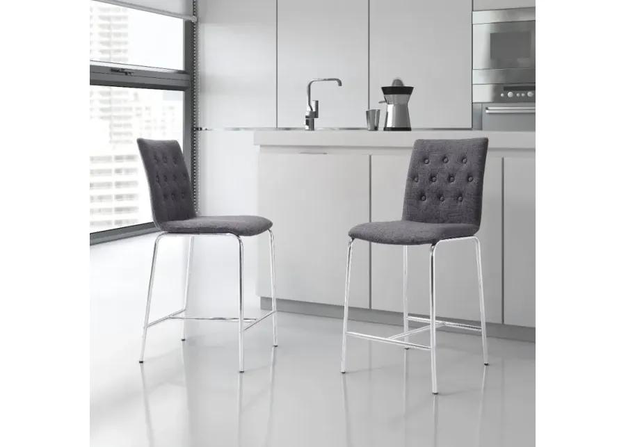 Uppsala Graphite Counter Height Stool, Set of 2