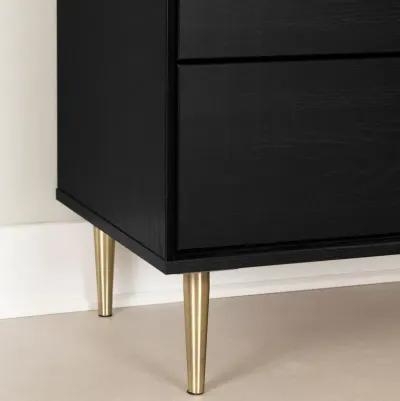 Hype Black Oak 5-Drawer Chest of Drawers - South Shore