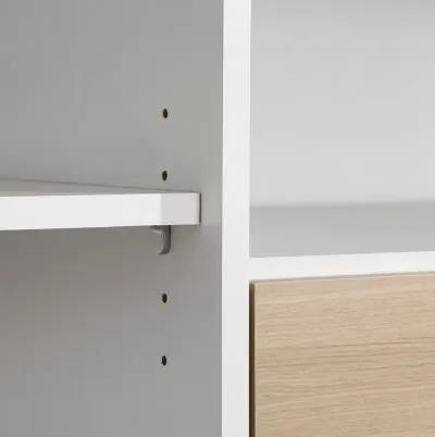 Hourra Soft Elm & White 2-Drawer Dresser with Door - South Shore