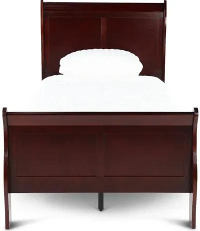 Louis Cherry Twin Sleigh Bed