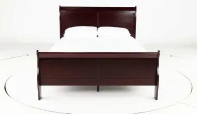 Louis Cherry King Sleigh Bed