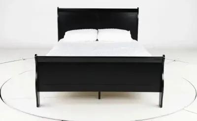 Louis Black King Sleigh Bed