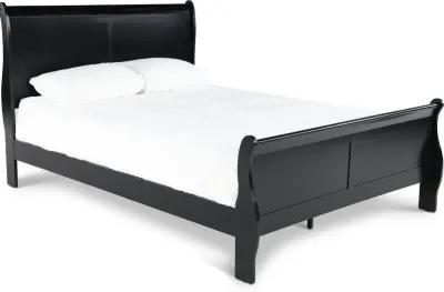 Louis Black King Sleigh Bed