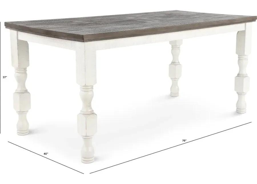 Clabria White and Gray Counter Height Dining Table