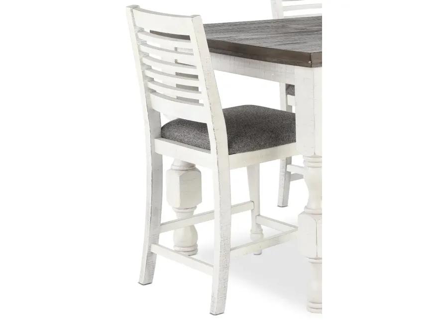 Clabria White and Gray Counter Height Dining Table