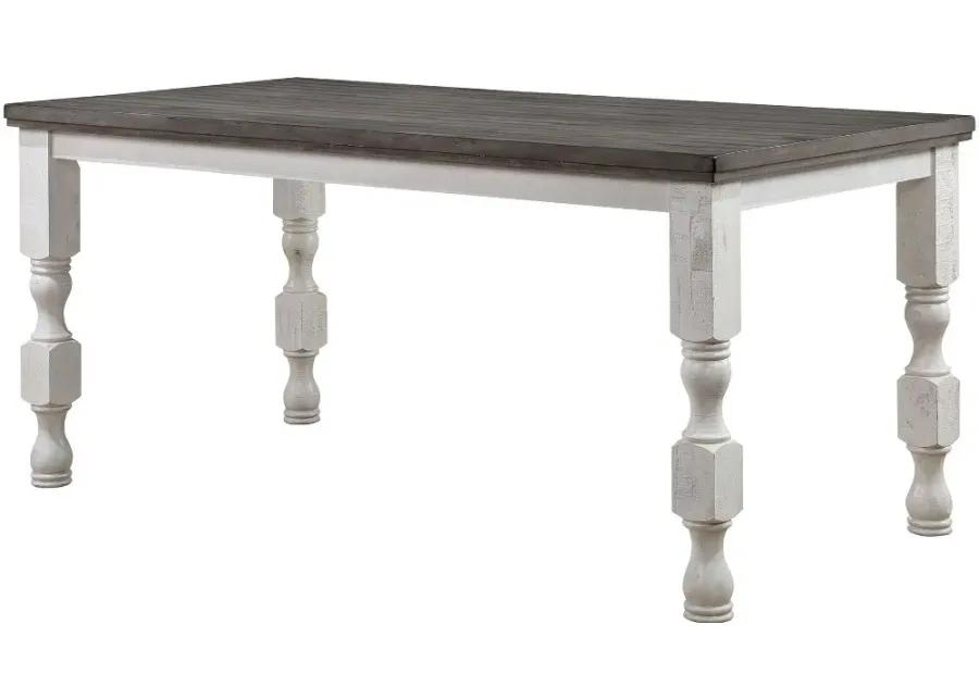 Clabria White and Gray Counter Height Dining Table