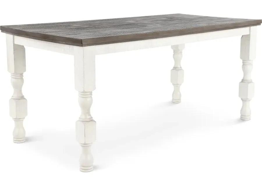 Clabria White and Gray Counter Height Dining Table