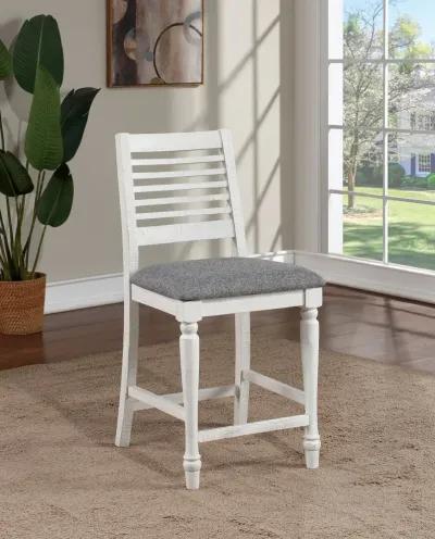 Clabria White Counter Height Stool