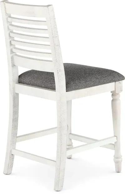 Clabria White Counter Height Stool