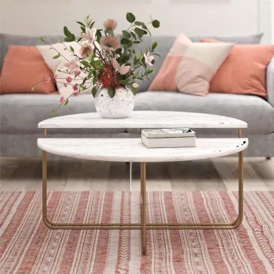 Athena White Marble Coffee Table