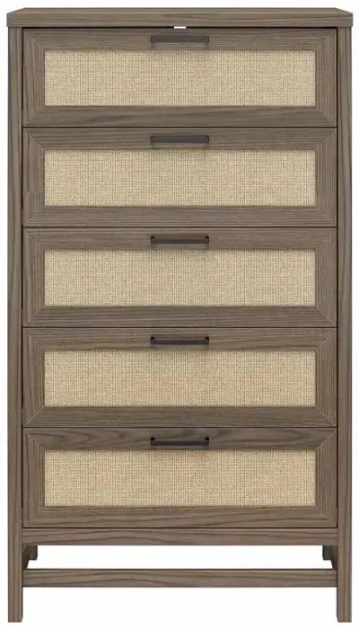 Lennon Brown Five Drawer Chest of Drawers