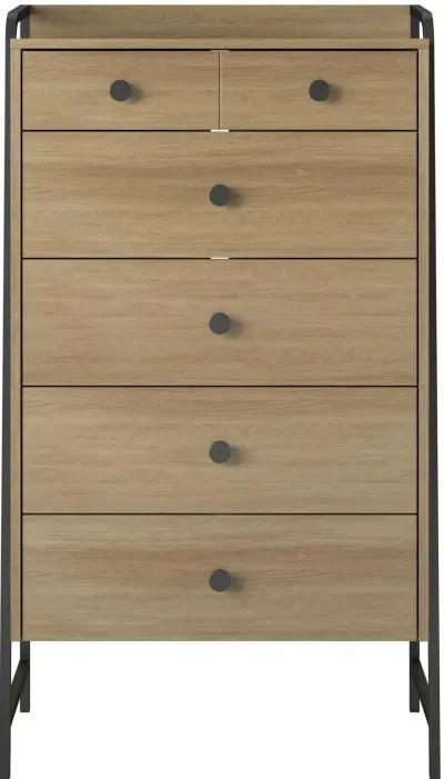 Bushwick Natural 5 Drawer Chest of Drawers