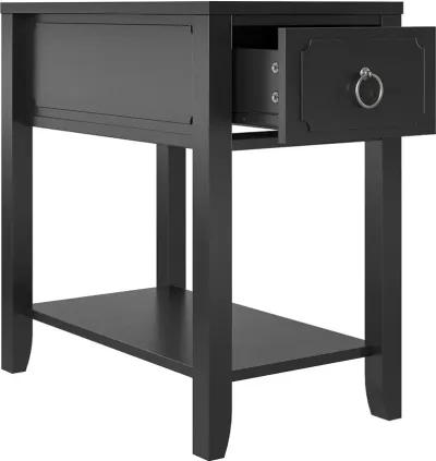 Majesty Black Narrow Side Table