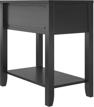 Majesty Black Narrow Side Table