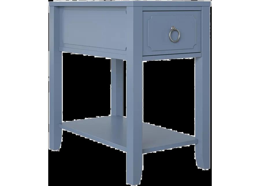 Majesty Blue Narrow Side Table