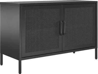 Sunset District Black Metal 2-Door Storage Cabinet