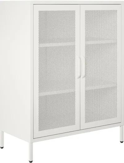 Sunset District White Metal 40"H Accent Cabinet