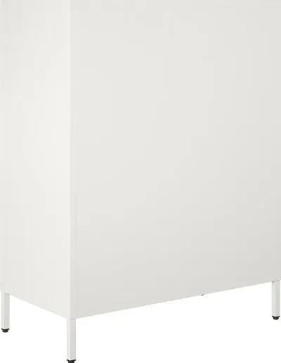 Sunset District White Metal 40"H Accent Cabinet