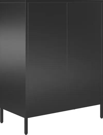 Sunset District Black Metal 40"H Accent Cabinet