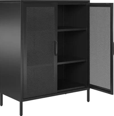 Sunset District Black Metal 40"H Accent Cabinet