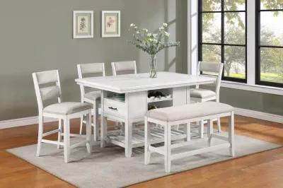 Willow White Counter Height Dining Table