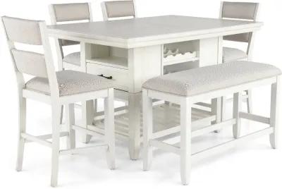 Willow White Counter Height Dining Table