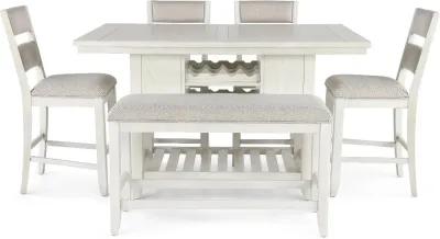 Willow White Counter Height Dining Table