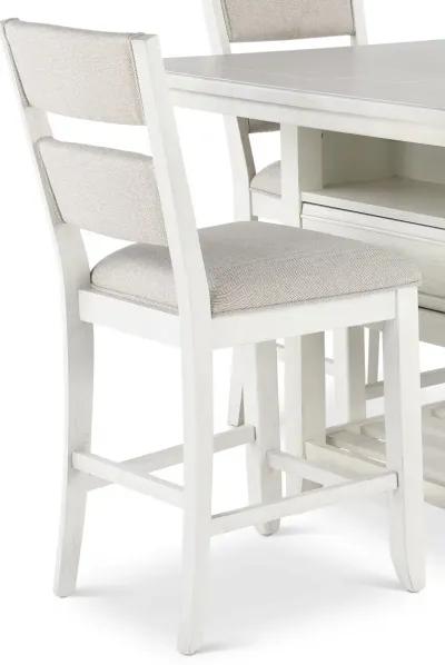 Willow White 5 Piece Counter Height Dining Set