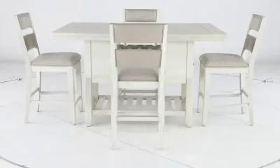 Willow White 5 Piece Counter Height Dining Set