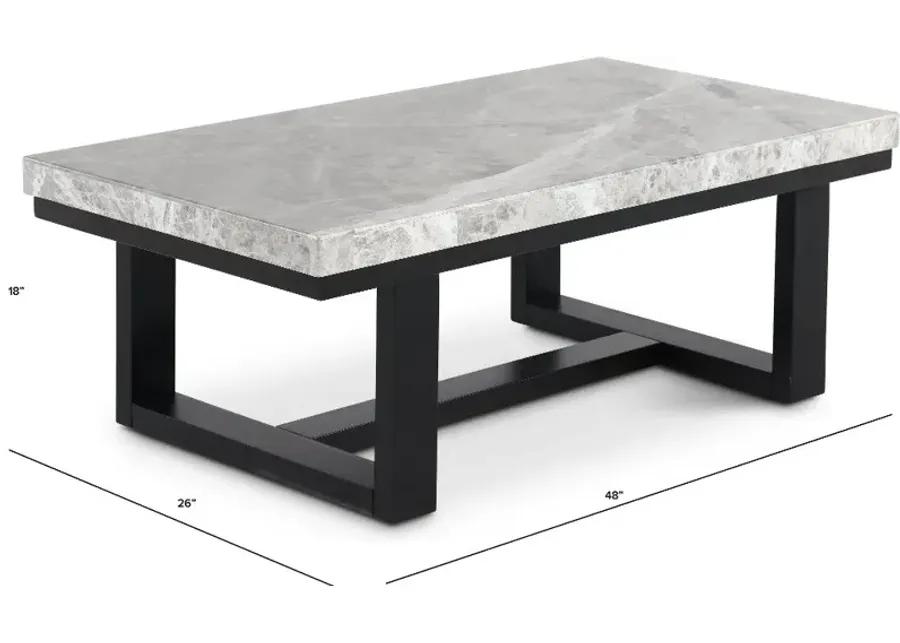 Luca Gray Marble Coffee Table