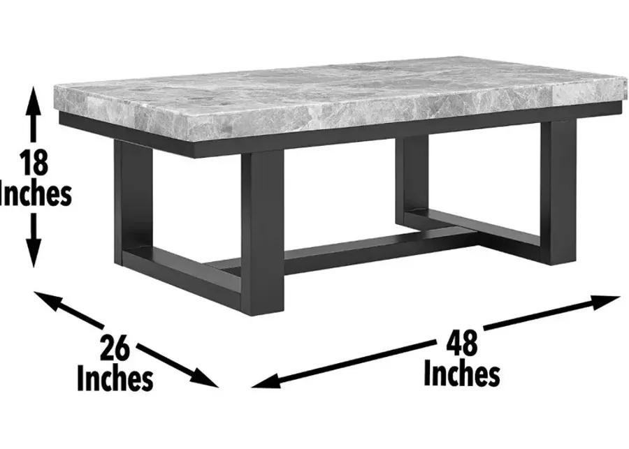 Luca Gray Marble Coffee Table