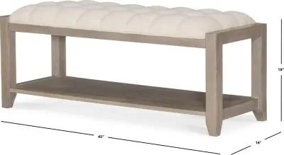 Del Mar Sand Beige Bed Bench