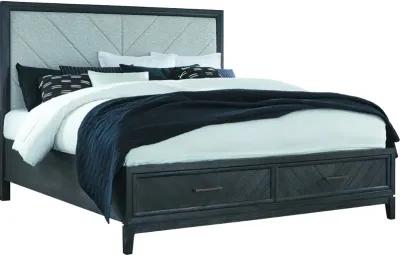 Burbank Black King Storage Bed