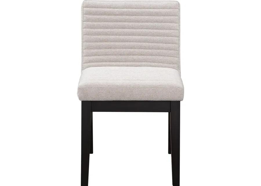 Jax Dark Brown and Light Gray Upholstered Dining Chair