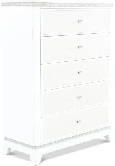 Celeste Sparkle White Chest of Drawers