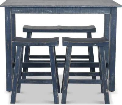 Beach Haven Blue Counter Height Stool