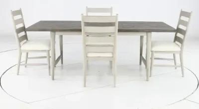 Coastal Farmhouse Gray 5 Piece Dining Set