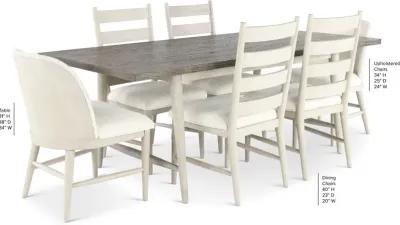 Coastal Farmhouse Gray 7 Piece Dining Set