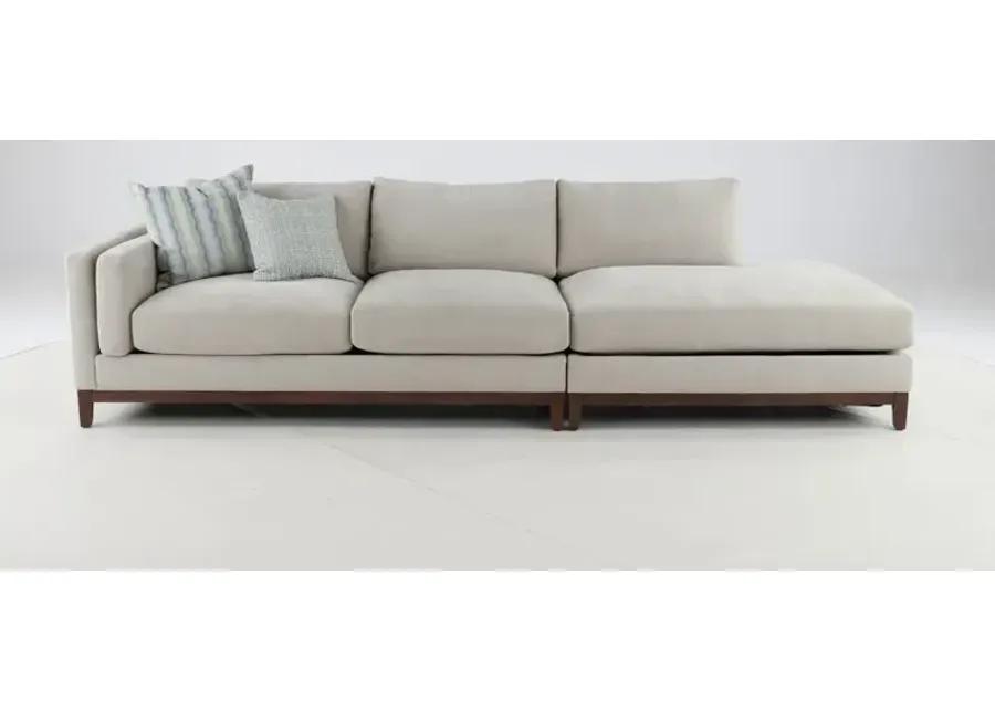 Kelsey Dove Beige 2 Piece Sectional