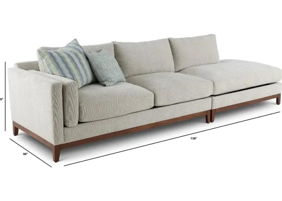 Kelsey Dove Beige 2 Piece Sectional