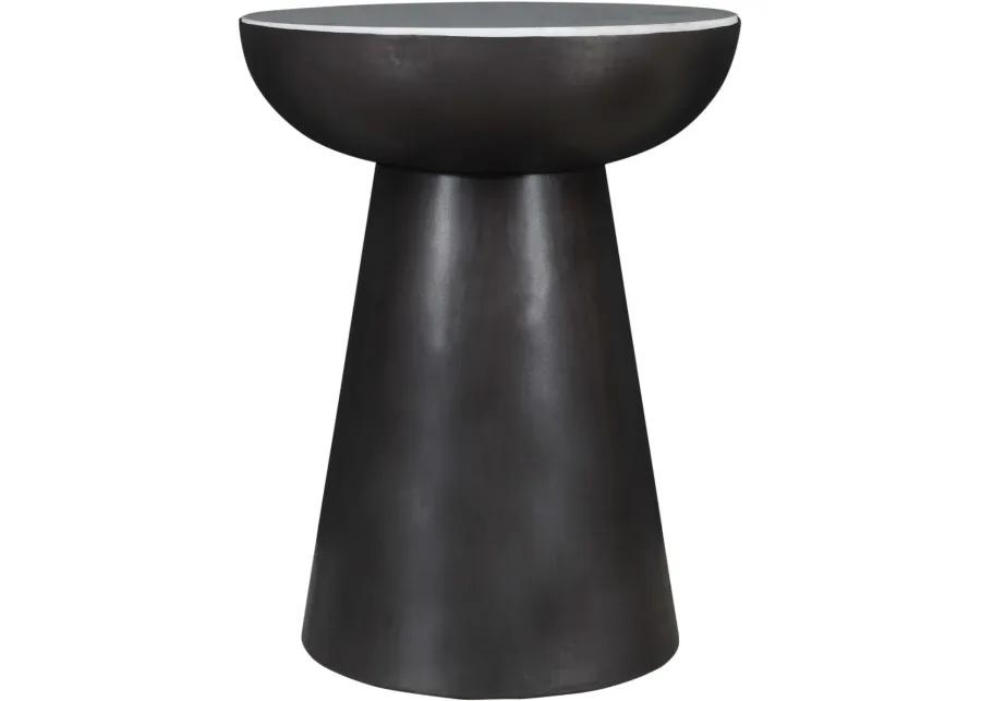 Circularity Black and White End Table