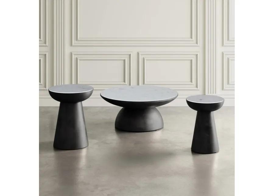 Circularity Black and White End Table