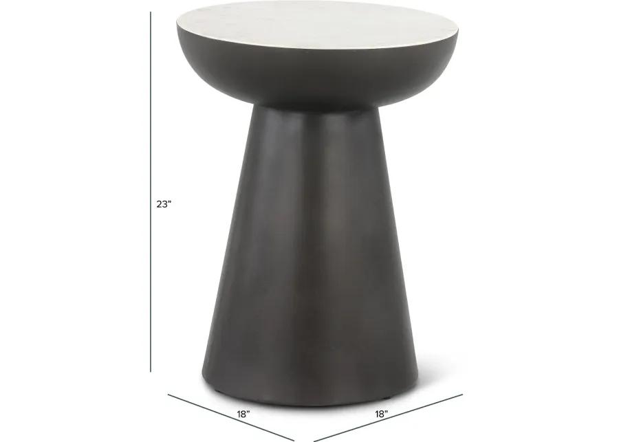 Circularity Black and White End Table